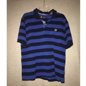 Navy/blue striped chaps polo